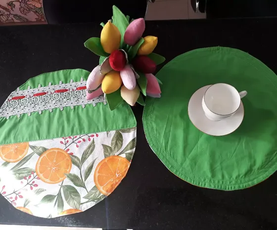 Set de table rond, Maison fait main au Maroc