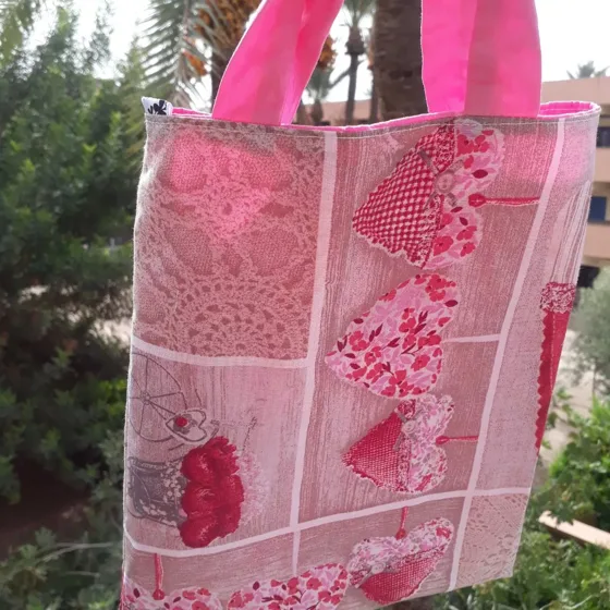 Mini tote-bag dentelle, Sacs fait main au Maroc