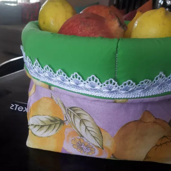 Corbeille en tissu, Maison fait main au Maroc