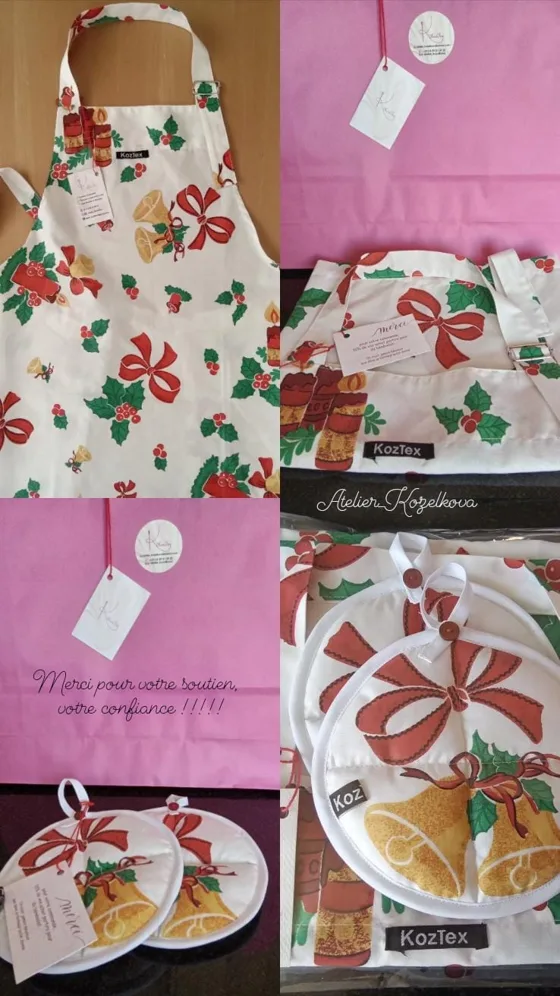 Tablier de Noël, Maison fait main au Maroc