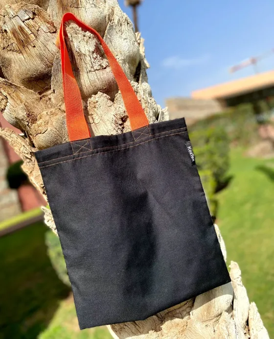 Cabas noir minimaliste, Sacs fait main au Maroc