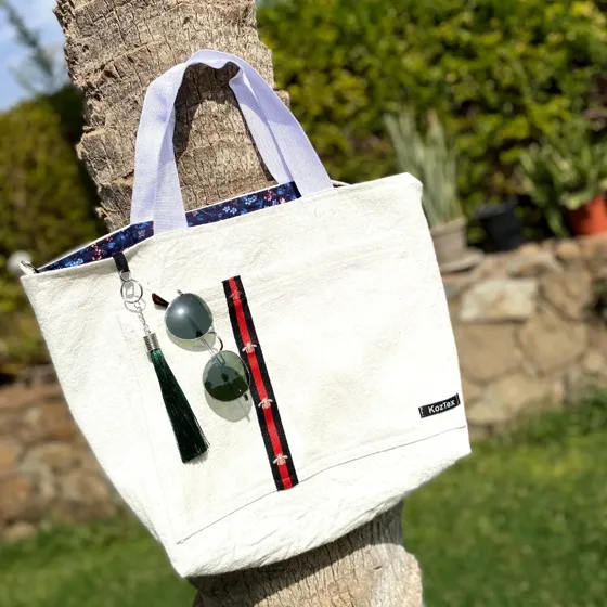 Sac cabas rayé, Sacs fait main au Maroc
