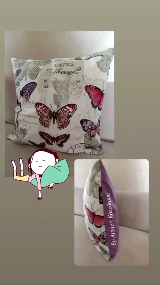 Coussin papillons, Maison fait main au Maroc