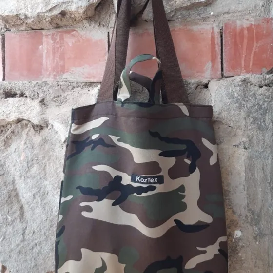 Tote bag camouflage, Sacs fait main au Maroc
