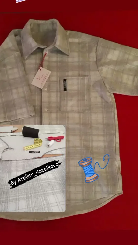 Chemise à carreaux, Vêtements fait main au Maroc