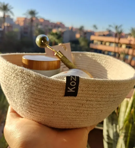 Panier en corde, Maison fait main au Maroc
