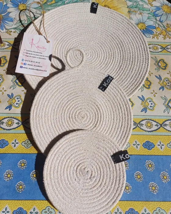 Sous-plat en corde, Maison fait main au Maroc