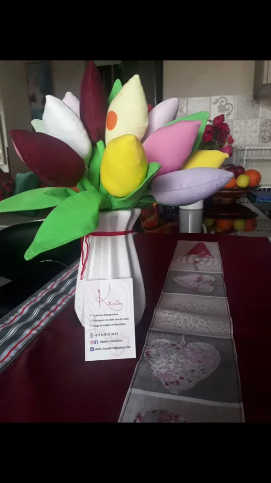 Bouquet de tulipes, Déco fait main au Maroc