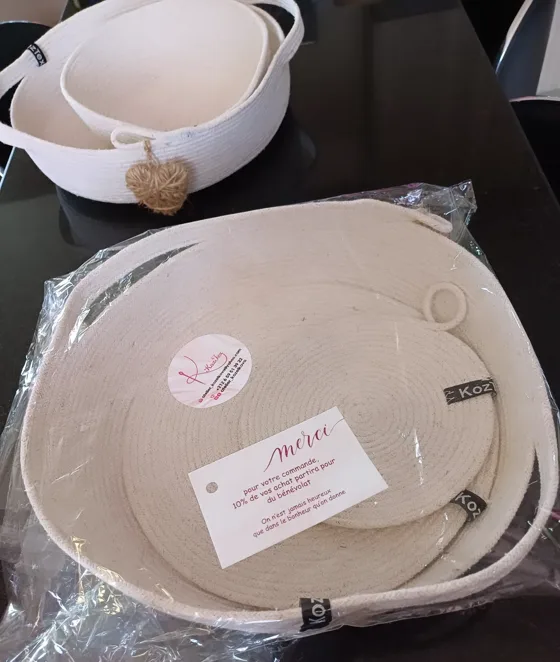 Corbeille en corde, Maison fait main au Maroc
