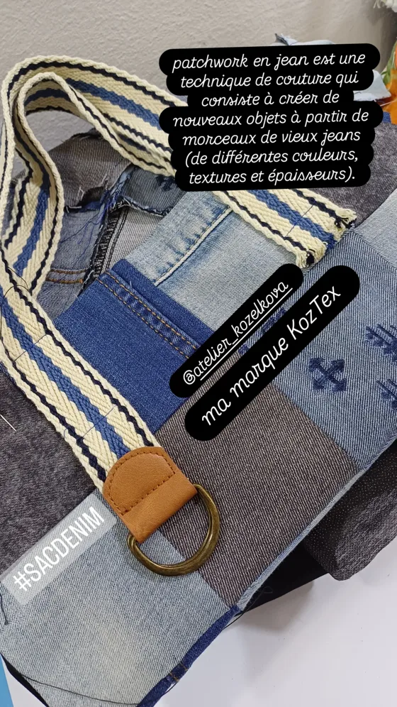 Cabas à carreaux, Sacs fait main au Maroc