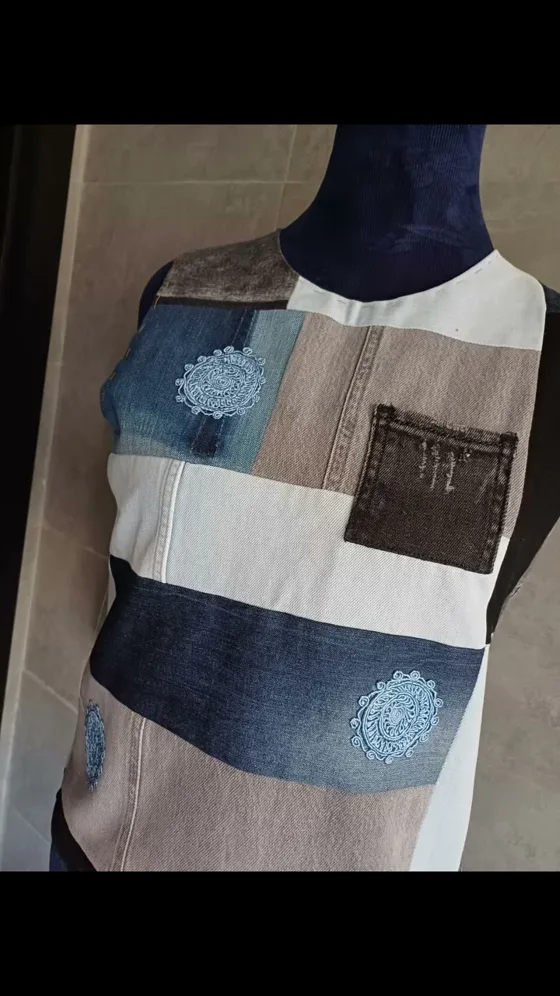 Haut en patchwork, Vêtements fait main au Maroc