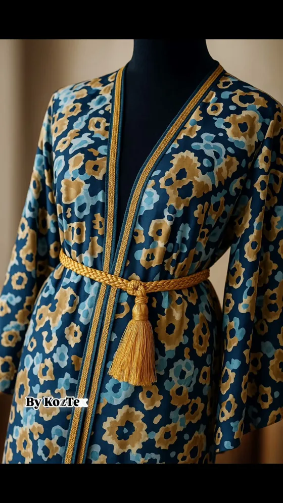 Kimono fleuri, Vêtements fait main au Maroc