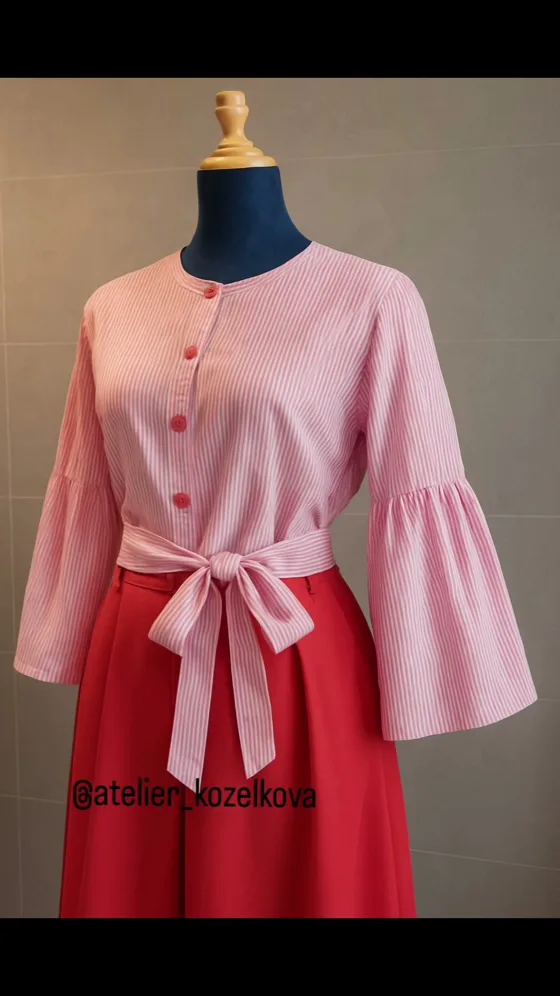 Blouse à manches évasées, Vêtements fait main au Maroc