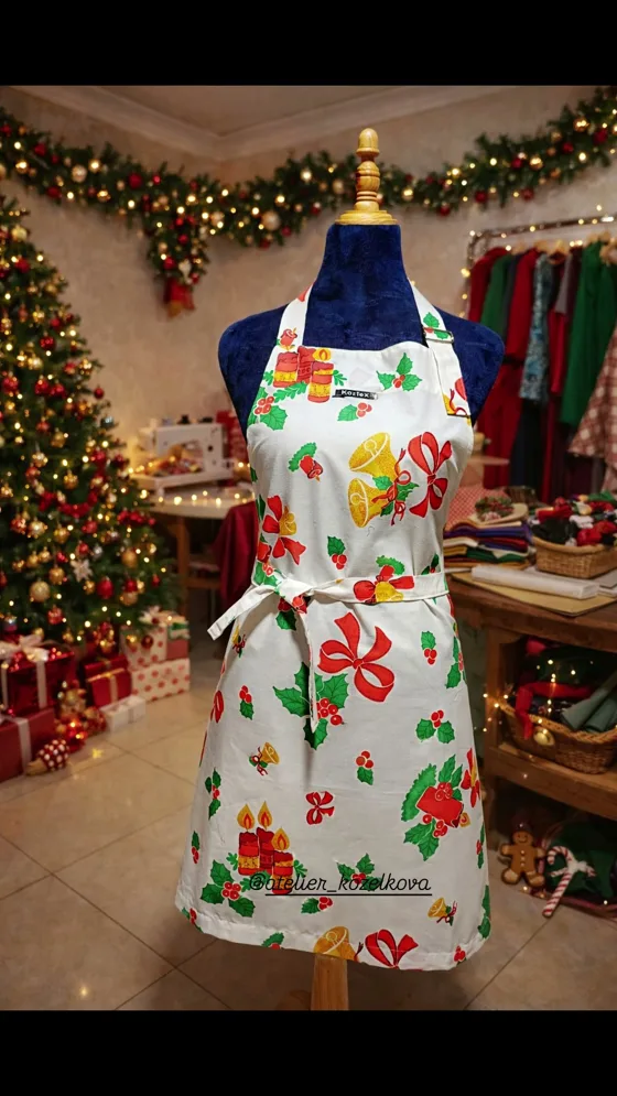 Tablier de Noël, Maison fait main au Maroc